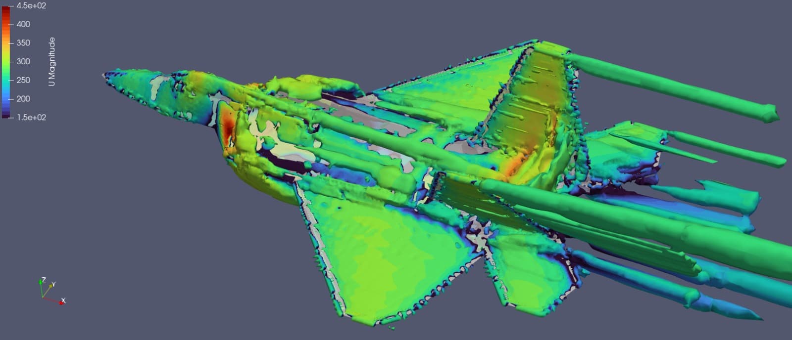 Q-criteria Transonic Flow Simulation - OpenFOAM